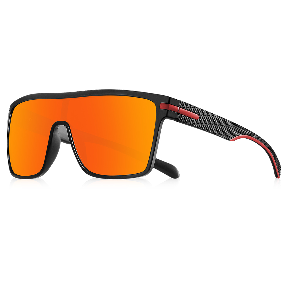 CRIXALIS Moda Polarizada Óculos de Sol Para Homens Quadrados Oversized Anti Glare Driver Espelho Óculos de Sol Mulheres UV400 Óculos Masculino: Gengibre