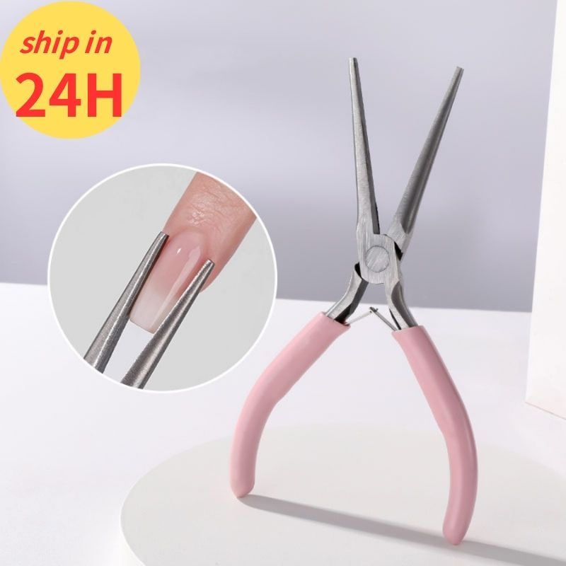 Pinzas para uñas acrílicas, Clips de puntas de extensión de construcción rápida, herramientas de manicura, pinzas para dar forma a las uñas, herramienta de pellizco curvo C, molde de Gel UV