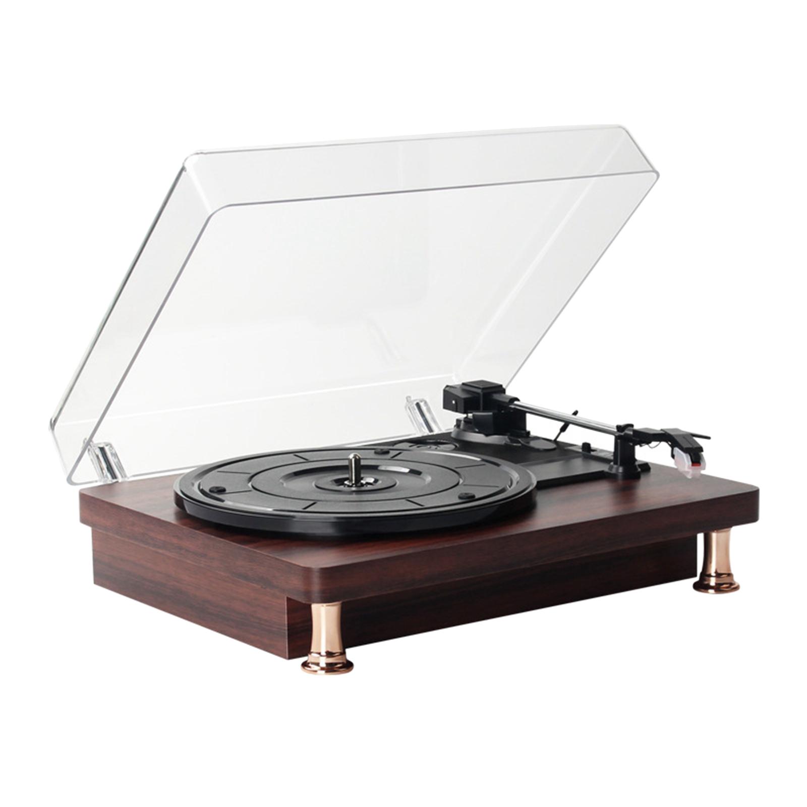 Retrotyylinen vinyylilevysoitin, levysoitin, 2.0 stereokaiutinta, kuulokelähtöä, 33/45/78 rpm levysoitin, baari- ja kotitoimiston sisustus