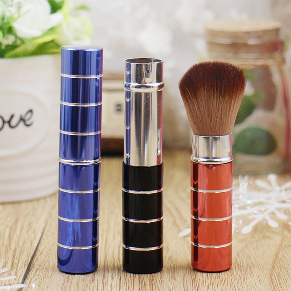 1PC Retractable Blush Makeup Brush Aluminum Handle Eyeshadow Foundation Facial Brushes Makeup Cosmetic Tools