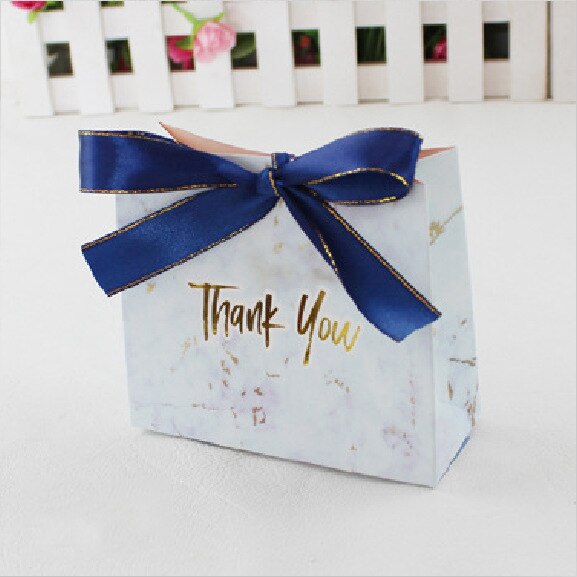 Grey Marble Mini Bag Box For Party Baby Shower Paper Chocolate Boxes Package Wedding Favours Candy Boxes: F