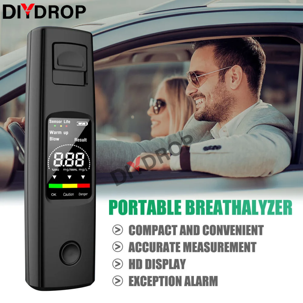Digital Alcohol Tester with LCD Display Portable Charging Breathalyzer For Drunk Driving Alcohol Alcoholimeter