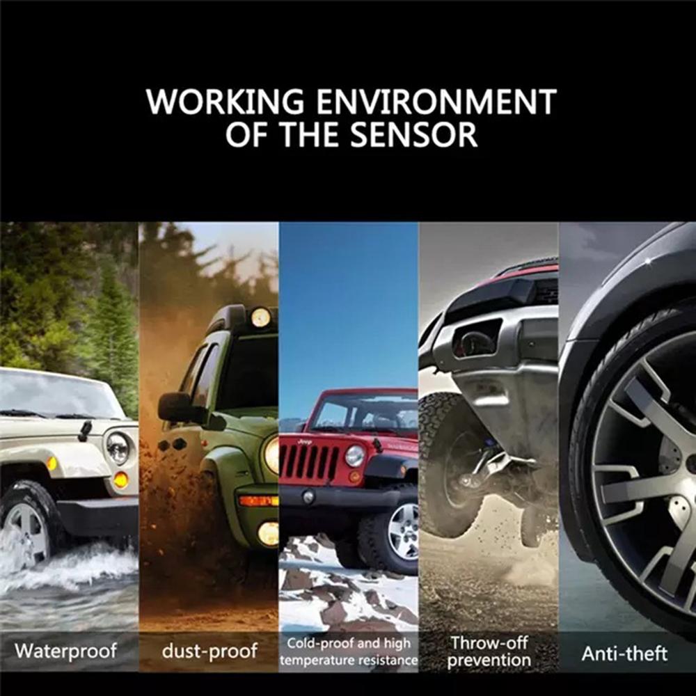 RV Car TPMS Tire Pressure Alarm Monitor System Solar Powered External Built-in Sensor Temperature Alert Auto Security Alarm Syst