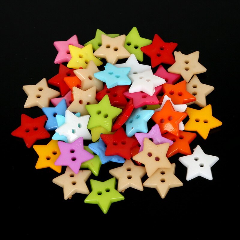 Botones decorativos para coser Scrapbooking manualidades para ropa, Multicolor, 2 agujeros, 12mm, 16mm, 50-100 Uds.