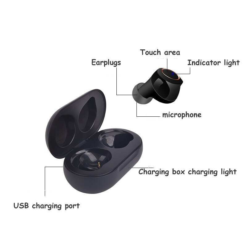 Mini appareils auditifs numériques intelligents, rechargeables par USB, réduction du bruit, intra-auriculaires, Amplifie le son des personnes âgées et des sourds