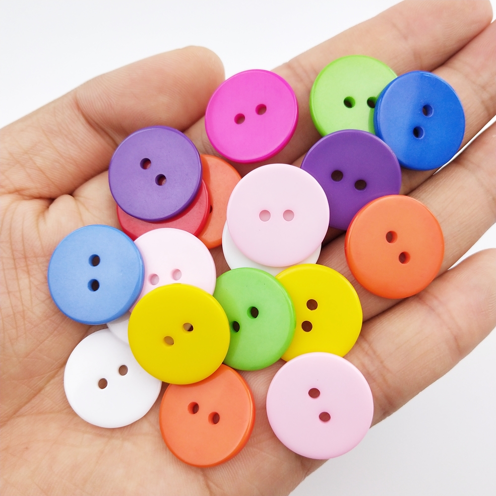 2 Holes Buttons Mix Color Plastic Button Handmade DIY Clothes Bags Coat Sewing Crafts Scrapbooking Accessories 6/9/11/13/15/20mm