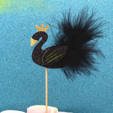 24 Stück Schwan Cupcake Topper Mit Schleife – Glitzer-Deko Für Babyparty, Geburtstag, Hochzeit