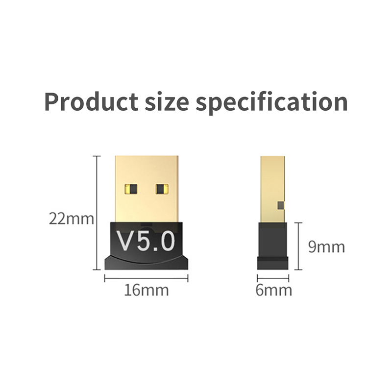 Bluetooth 5.0 Adapter BT Transmitter & Receiver USB-A Audio Dongle Wireless USB Adapter for Computer PC Laptop
