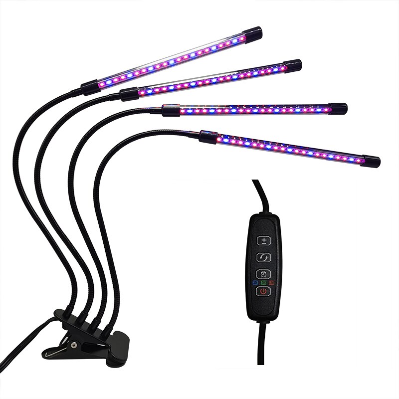 1 Pcs Of Plant Light Growth Lamp Full Spectrum LED Indoor Fleshy Household Fruit And Vegetable Coloring Tool: Four heads