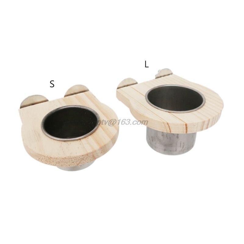 Vogel Voeden Bekers Met Klem Papegaai Kooi Opknoping Voedsel Waterbak Rvs Coop Cup Feeding Dish Feeder