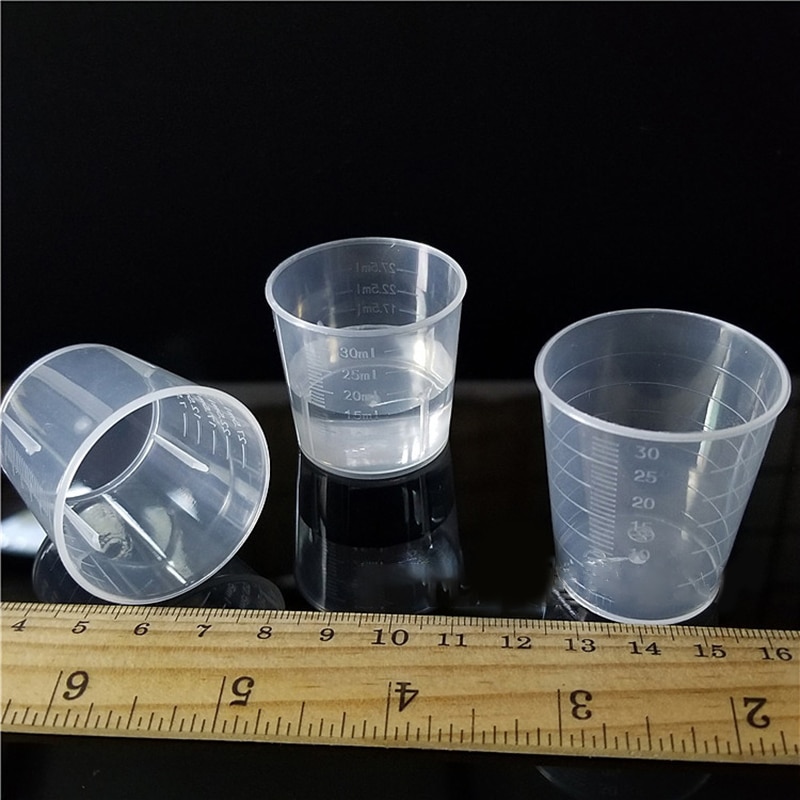 Tasse de mesure en plastique | 10 pièces, 15ml 30ml Transparent, tasse de mesure de médicaments, récipient de cuisine
