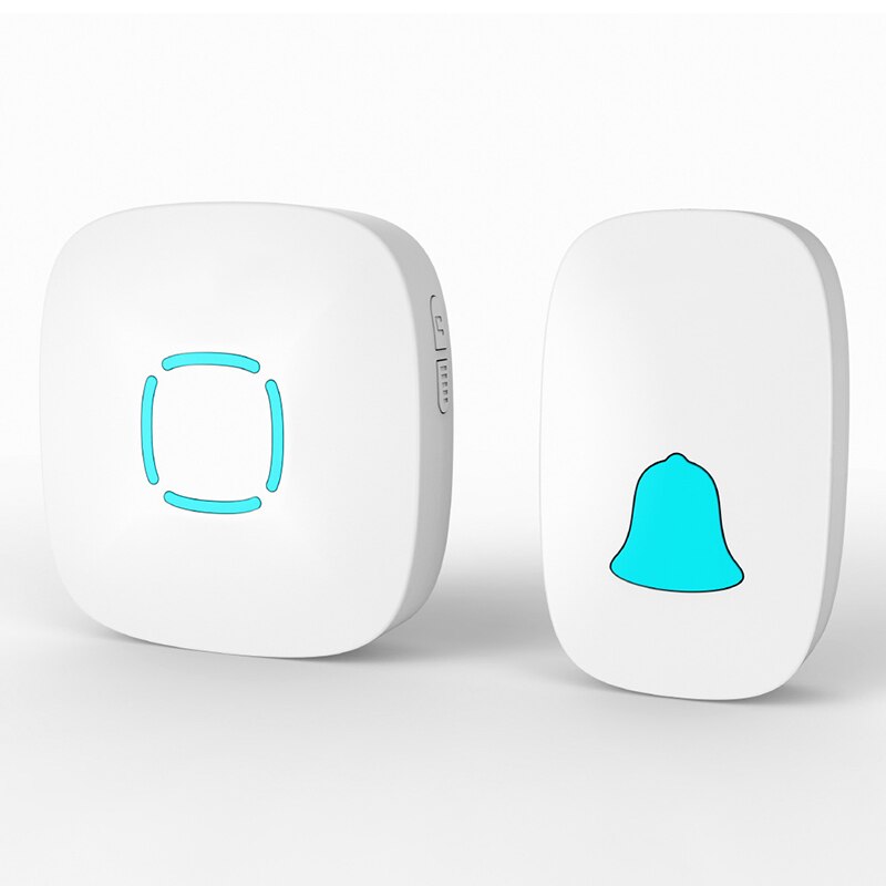 Newest White Wireless Doorbell Waterproof 200M Remote Home LED Door Ring Bell EU Plug 36 Chime Door Bell 1 Button 1 Receiver