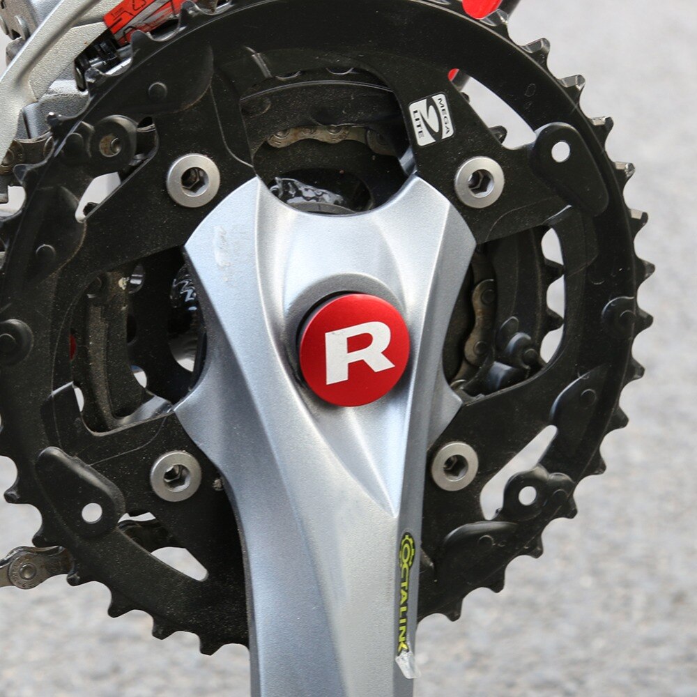 MTB Road Bike Crankset Crank Bottom Dust Cover Bolt Screw Crank Wheel Aluminum CNC Crank Cap Mountain Bike Hollow Crankset