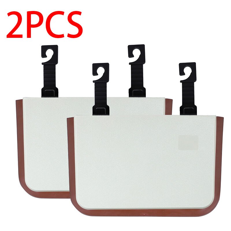 Autostoel opbergtas, waterdichte opbergzak voor de rugleuning, vuilniszak voor auto-accessoires, organizer voor sleutels, kaarten en telefoonhouder: 2 stuks beige