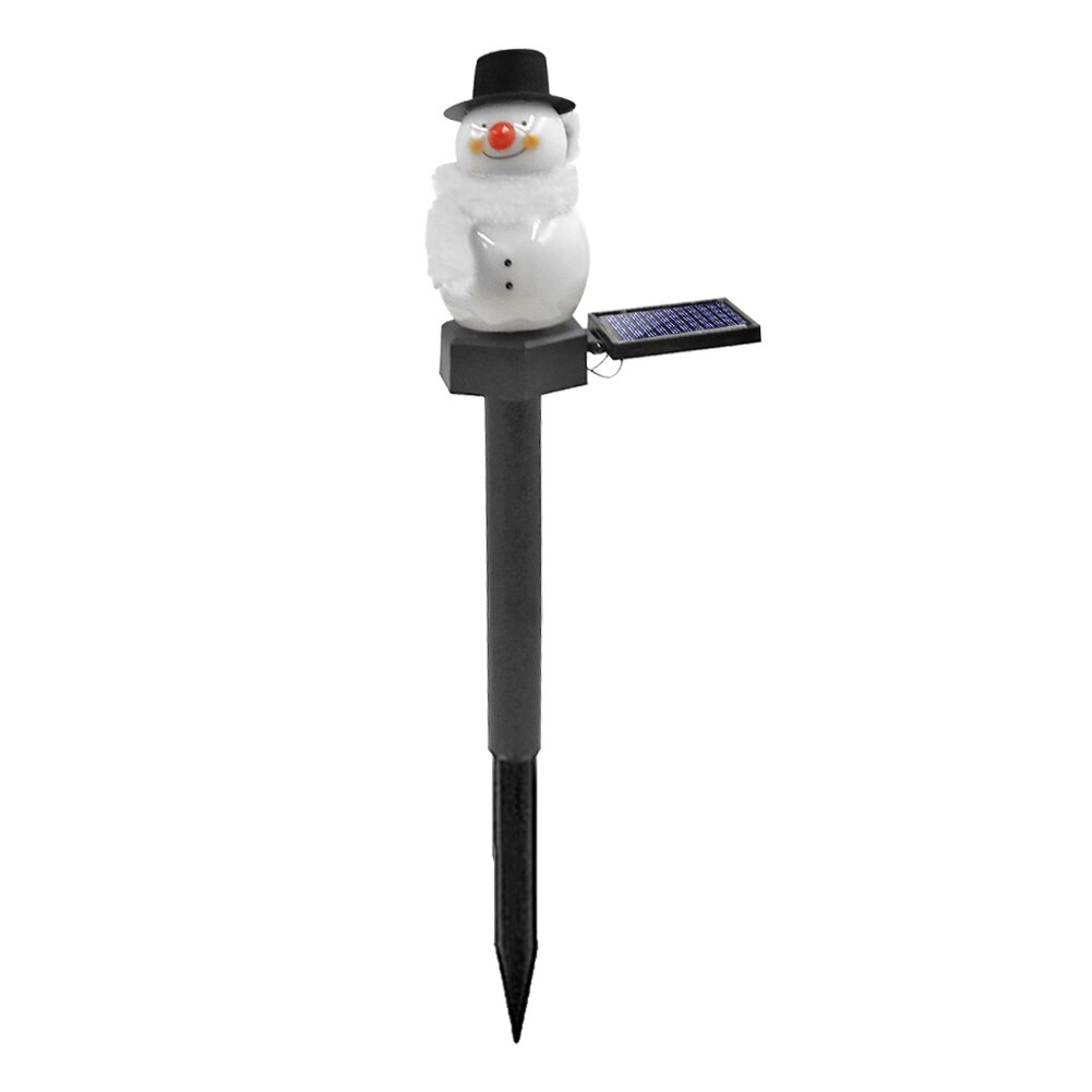 Christmas Snowman Ground Lamp Garden Decoration Solar Power LED Solar Lawn Lights Outdoor LED Waterproof Easy Installation: A