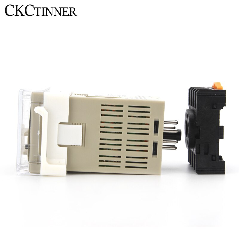 DH48J-8 Electronic preset digital counters acyclic display counters 1-999900 relay 8PIN with base DC12V/24V/36V AC110V/220V/380V