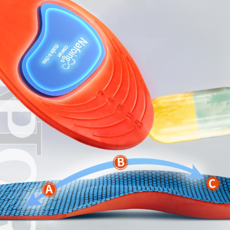 2 stücke Einlegesohlen Sport Einlegesohlen für Schuhe Sohle Stoßdämpfung Deodorant Atmungsaktive Kissen für Orthopädische Einlegesohle Mann Frauen Neue