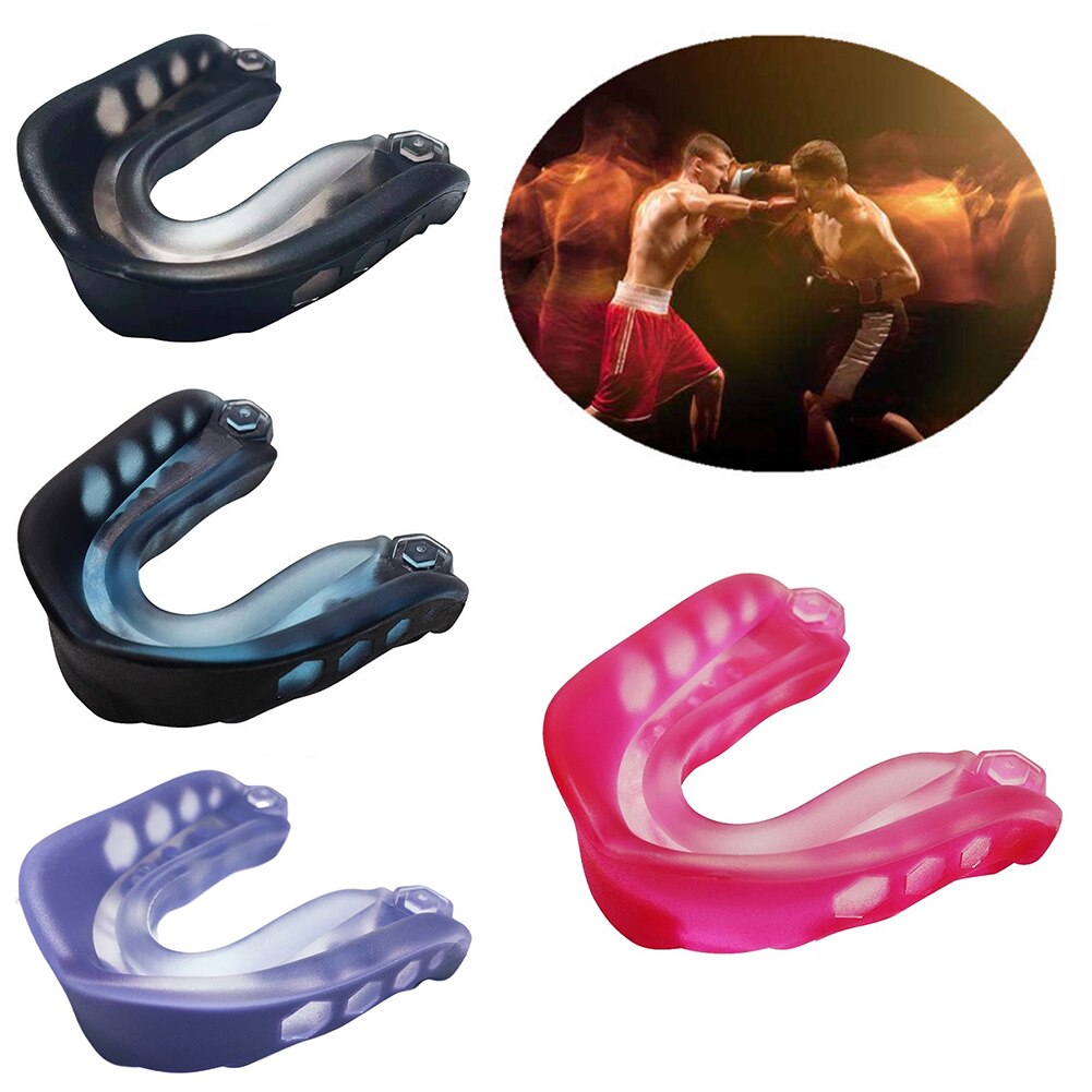 Soft Adults Universal With Box Training Odorless Football Boxing Sanda Sports Safety EVA Mouth Guard Basketball Teeth Protect