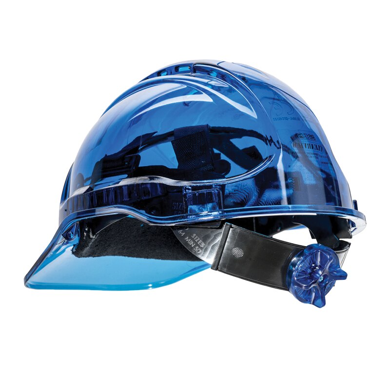Casco de seguridad Portwest, gorro de trabajo con certificado CE, translúcido, Hi Vis, ajustable, para PC