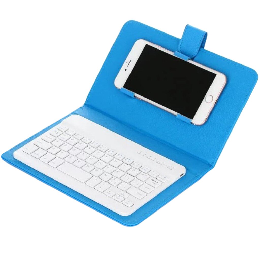 Wireless Bluetooth Keyboard and Leather Stand Case Filio Cover for iOS Android For Office hands free For iPhone 11 pro max: BU