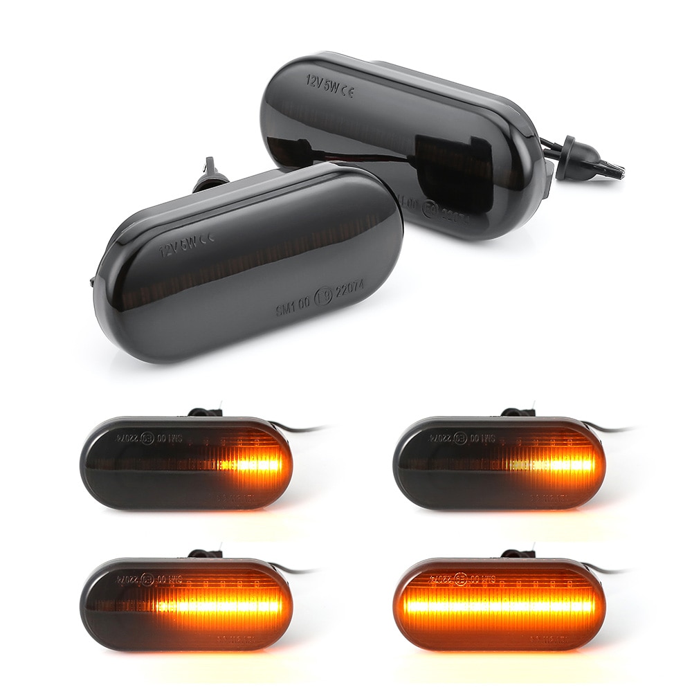2 stuks led dynamische zijmarkeringslichten met sequentiële knipperlichten voor volkswagen vw bora golf 3 4 3bg polo  sb6