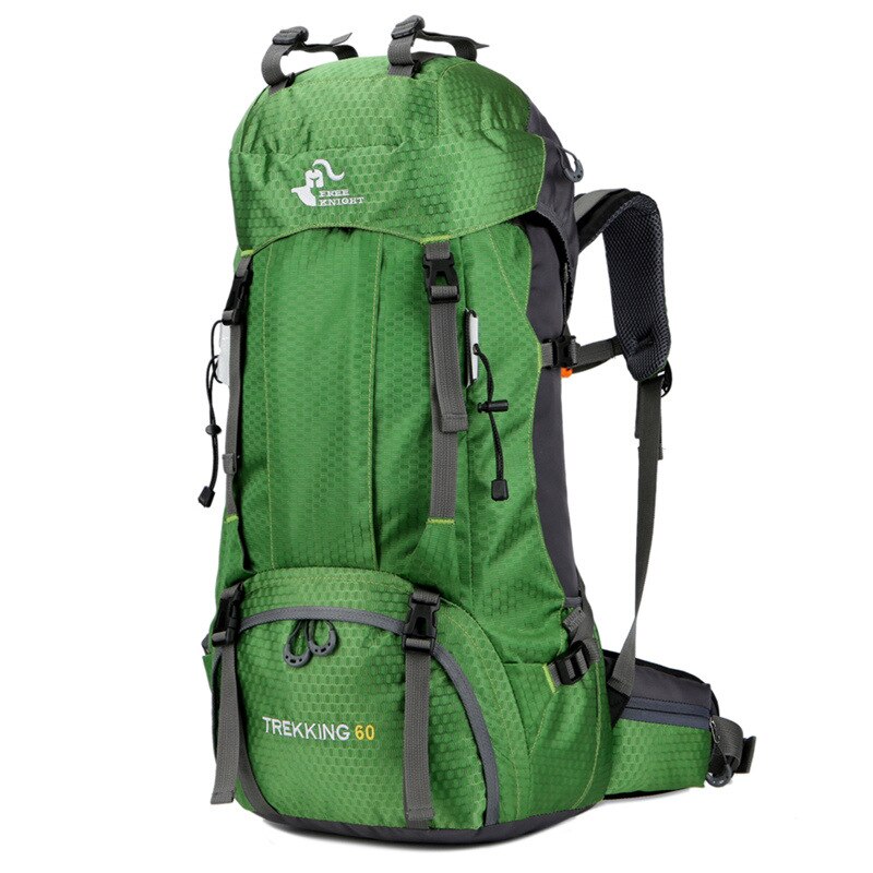 60L Zaini Da trekking di sport degli uomini di Sacchetti di nylon di campo Viaggi Pacchetto della vita Delle Donne trekking Impermeabile Zaini all'aperto ultra-luce Borse: verde