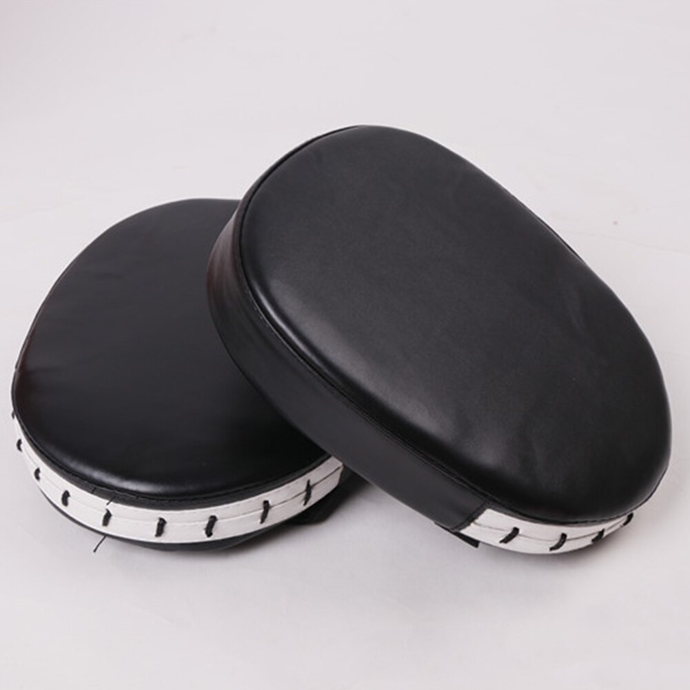 2pcs Hand Target Martial Karate Adults Kids Taekwondo Sanda Muay Thai Punch Pad Boxing Equipment Kicking Training PU Leather