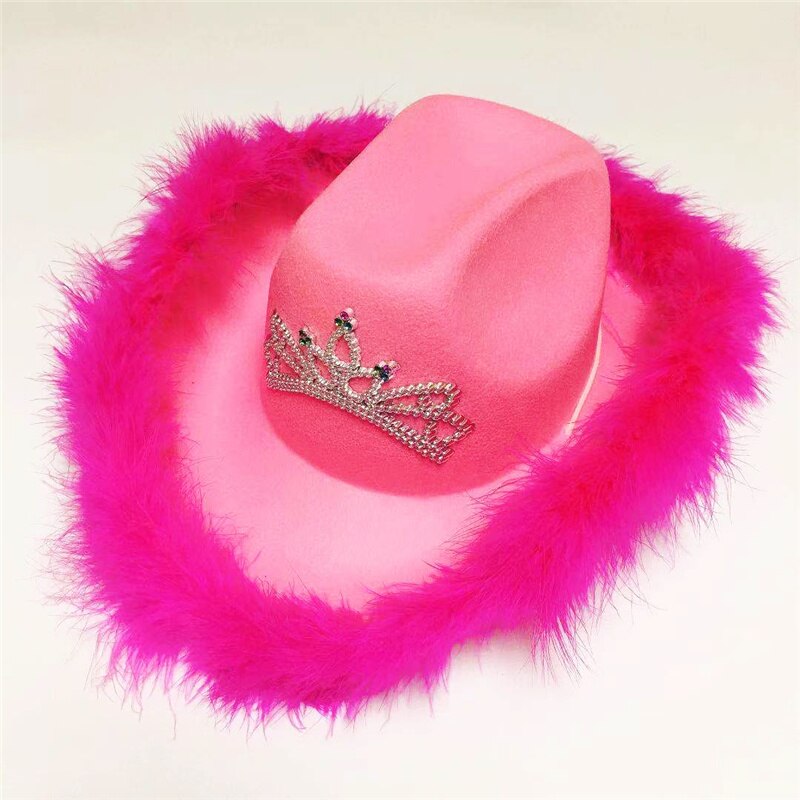 Western style tiara cowgirl hat for women girl pin vicedeal