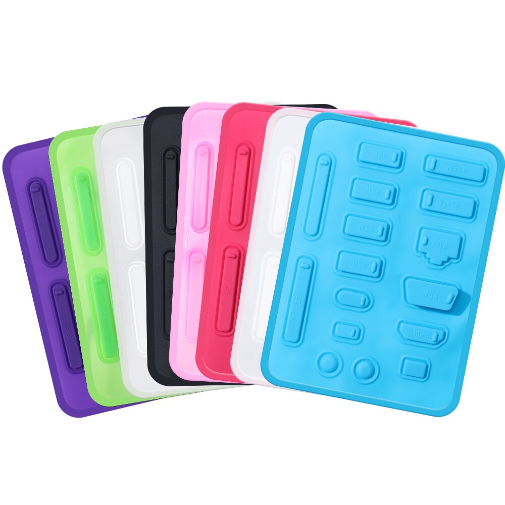 16PCS PortPlugs USB C Dust Plug Set For Universal Laptop Notebook Silicone Anti Dust Plug Cover Stopper Computer Accessories