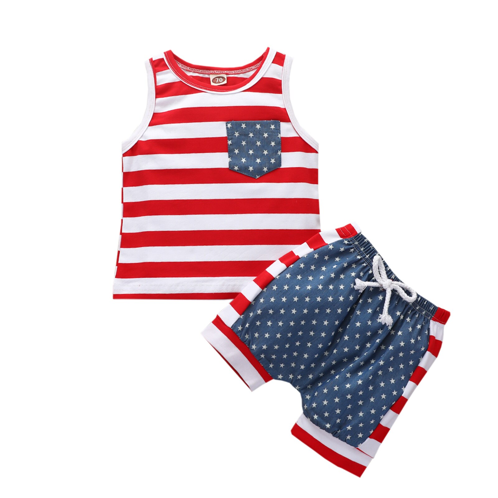 Body met ruches en print - Setje van 2 - ROSE - - 8.00