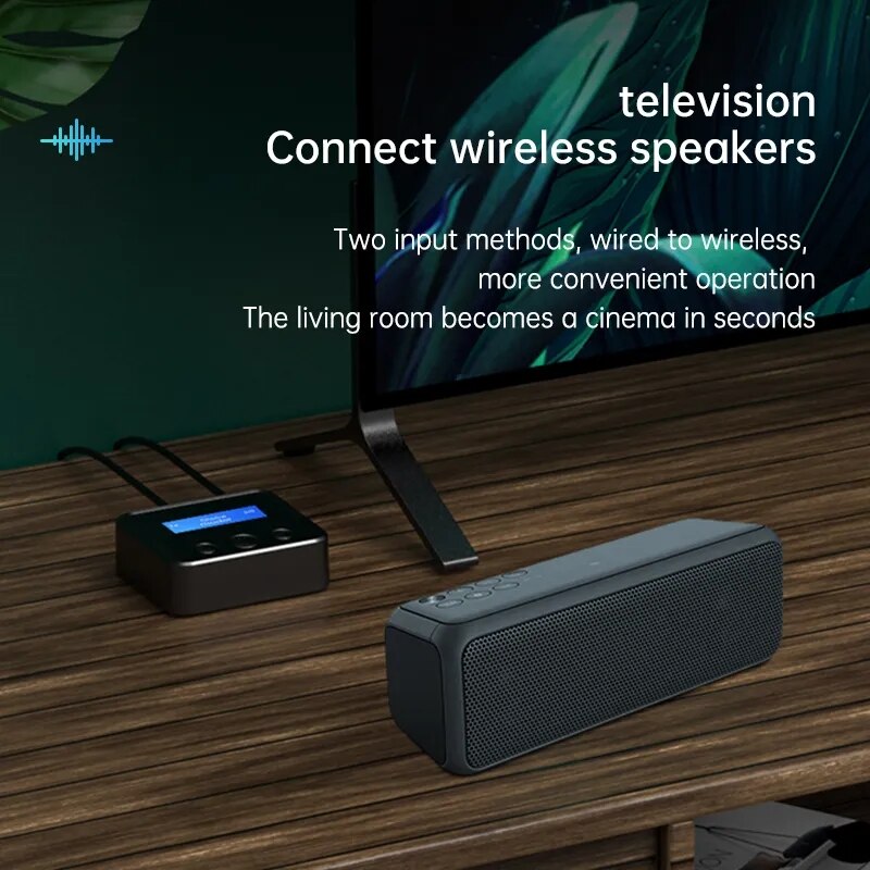 Transmissor e receptor Bluetooth 5.0, Adaptador sem fio EDR, Dongle USB, AUX de 3,5mm, RCA para TV, PC, fones de ouvido, estéreo doméstico, carro, áudio HIFI