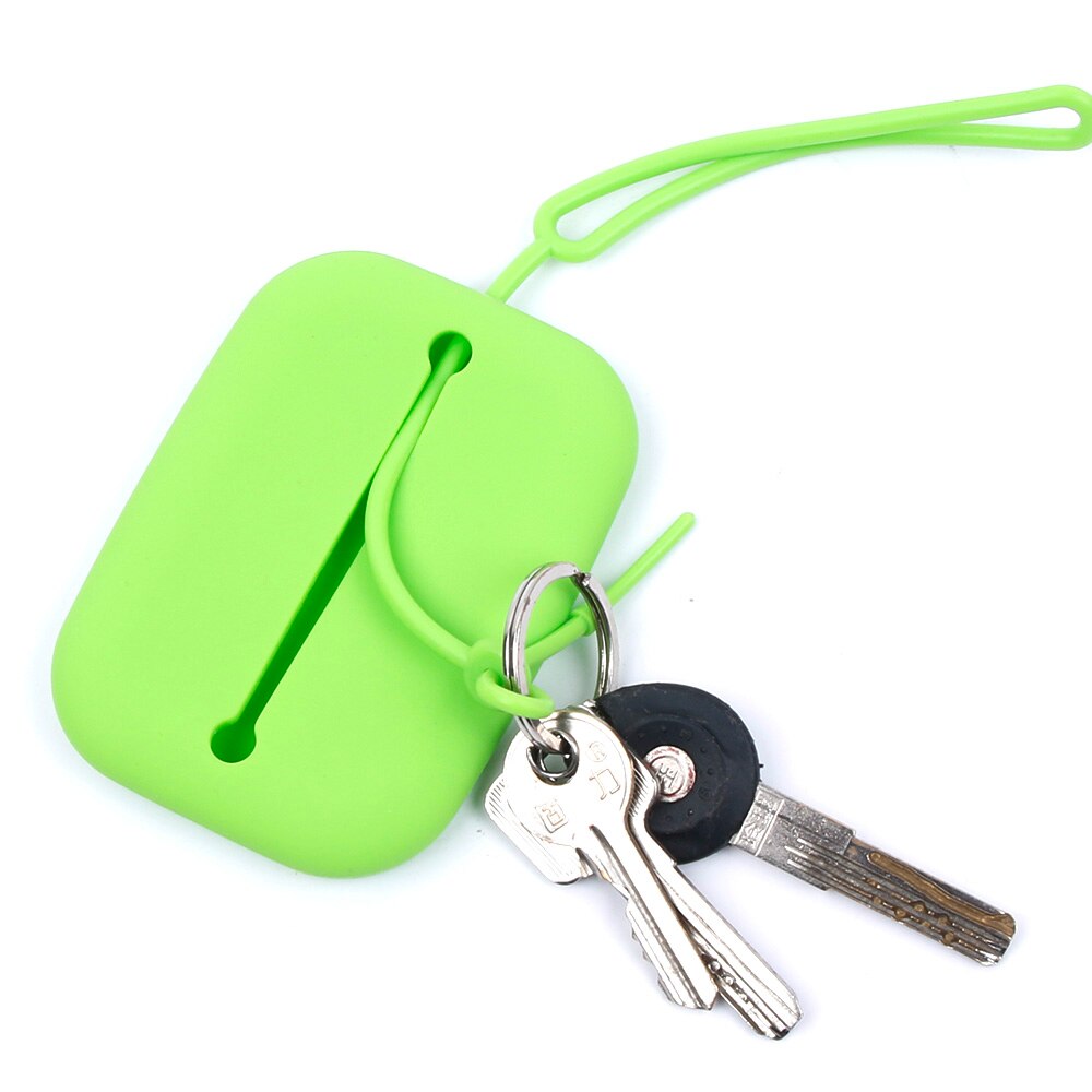 Small fresh Green Silicone Key Bag Newest style popular Key Ring Wallet Holder Hook Case