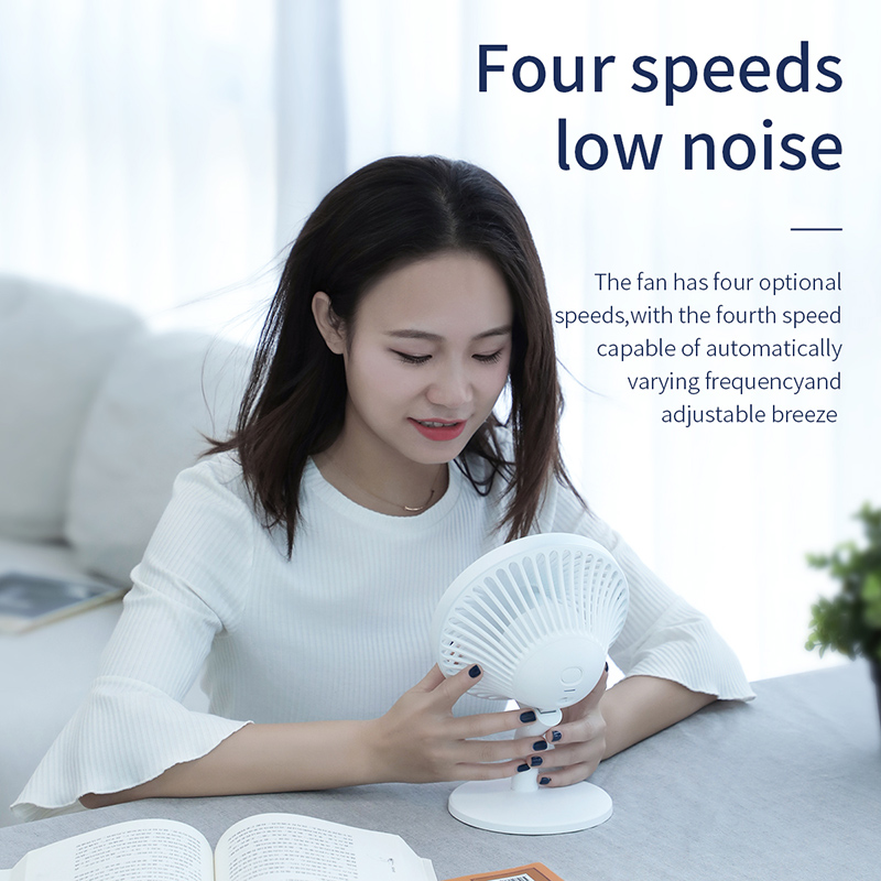 Baseus Rechargeable USB Fan Desktop Desk Electric Mini Fan For Office Gadgets Portable Summer Cooler Cooling Fan Clip Small Fan