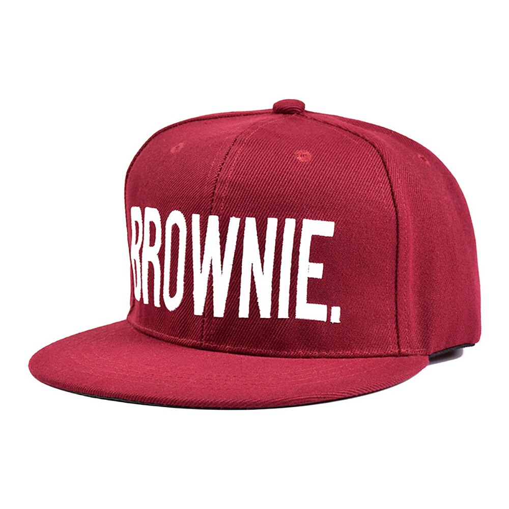 Zonnebrandliefhebbers hiphop pet blondie brownie letter flat brim hoed unisex baseball pet: Rood 2