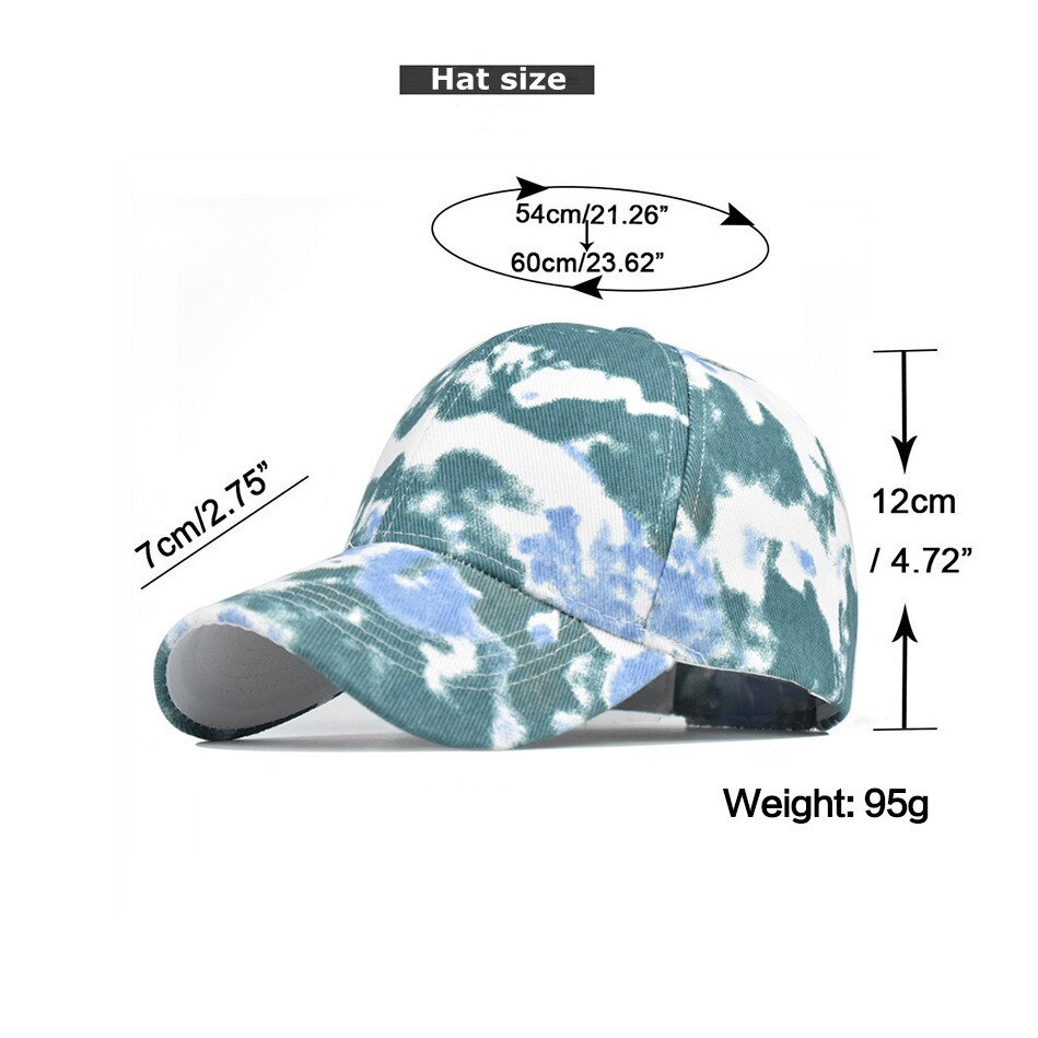 Unisex Tie-gefärbt Sonne Hut Männer Frauen Einstellbare Baseball Cap Hip Hop Hut Бейсболка Кепка Мужская Sport Caps In sommer