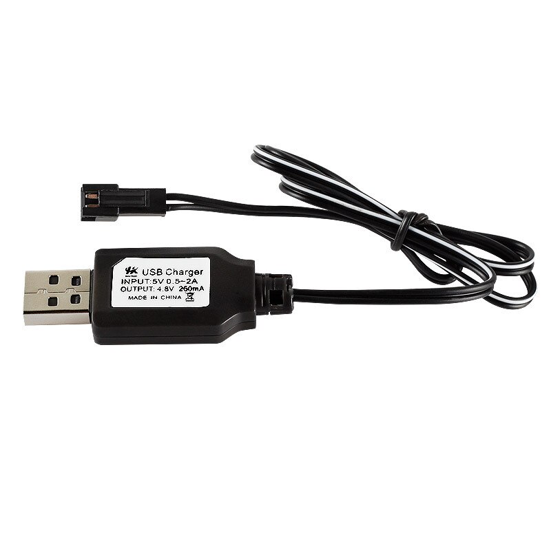 4.8V 250mA Usb Charger Met Sm Connector Plug Nimh Nicd Rc Model Batterij