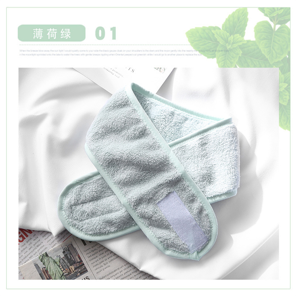 1pc Spa Makeup Soft Toweling Hairband Women Non-Slip Adjustable Sports Headband Yoga Bath Shower Wide Head Band: GRAY