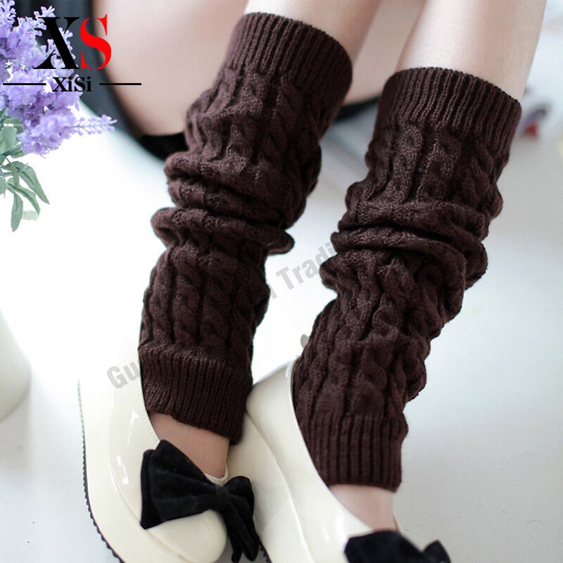 Merke strikket ull leggvarmere til dame vinter leggvarmere billig trim boot legging varmere