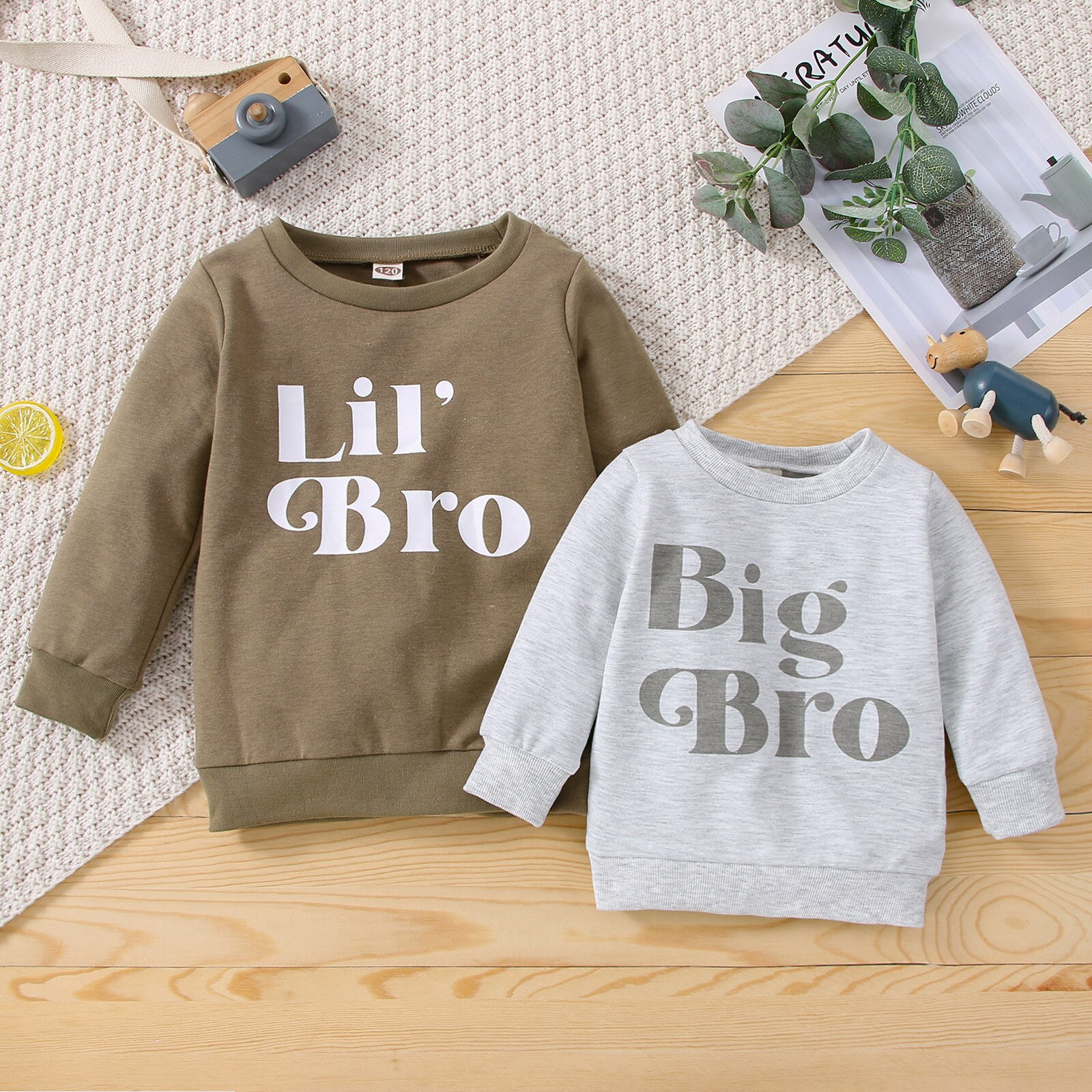 Ropa de manga larga para bebés y niños, sudaderas con letras bonitas, Tops infantiles, 4 colores, Otoño e Invierno