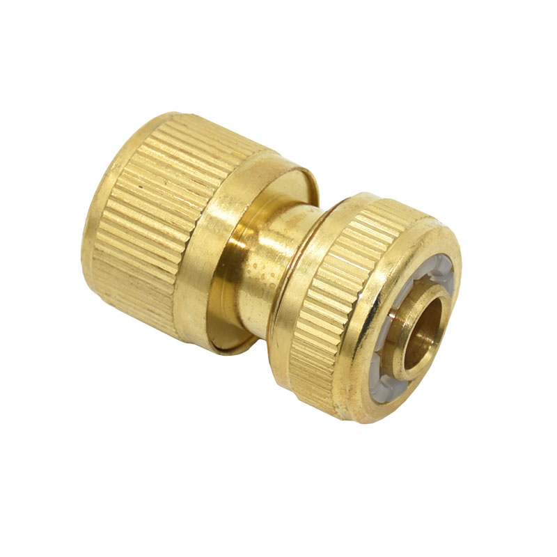 16mm hose brass hose connector 1/2" waterstop Connector copper irrigation hose connectors for water 6pcs: Pass water Connector