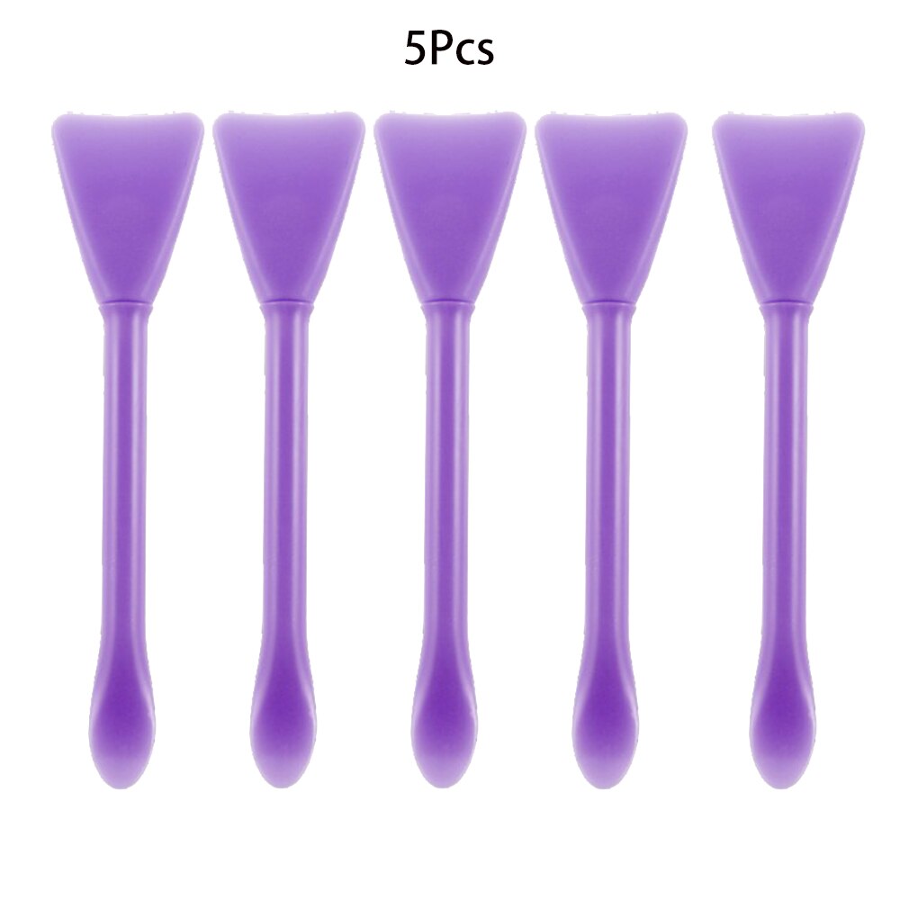Spatule en silicone souple multifonctions pour arts créatifs, 2/5 pièces, brosse pour remuer, étaler ou verser colle, poudres et résine époxy dans son moule, facile à nettoyer: 5Pcs Purple