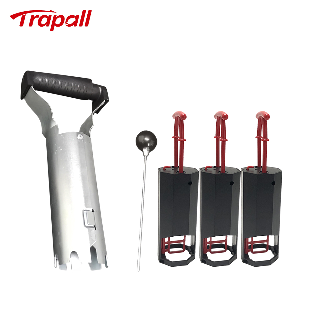 Buitentuin Herbruikbaar Plastic Eenvoudige Set Woelmuis Vanger Tunnel Mole Trap: Licht Geel