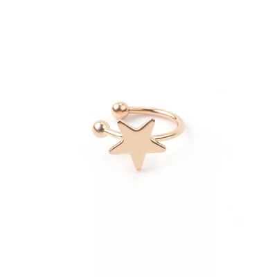 Mode Creatieve Star Moon U-Vormig Oor Clip Voor Vrouwen Meisje Accessoires Sieraden: HJ-7