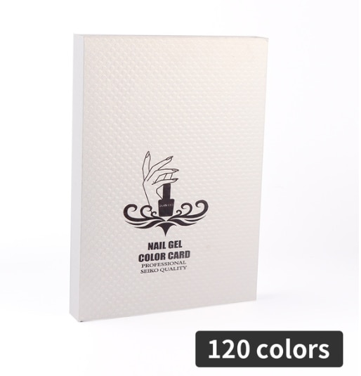Boîte d'exposition de vernis à ongles Gel, modèle , livre dédié à 216/120 cartes de couleurs, peinture, manucure: 120 colors White