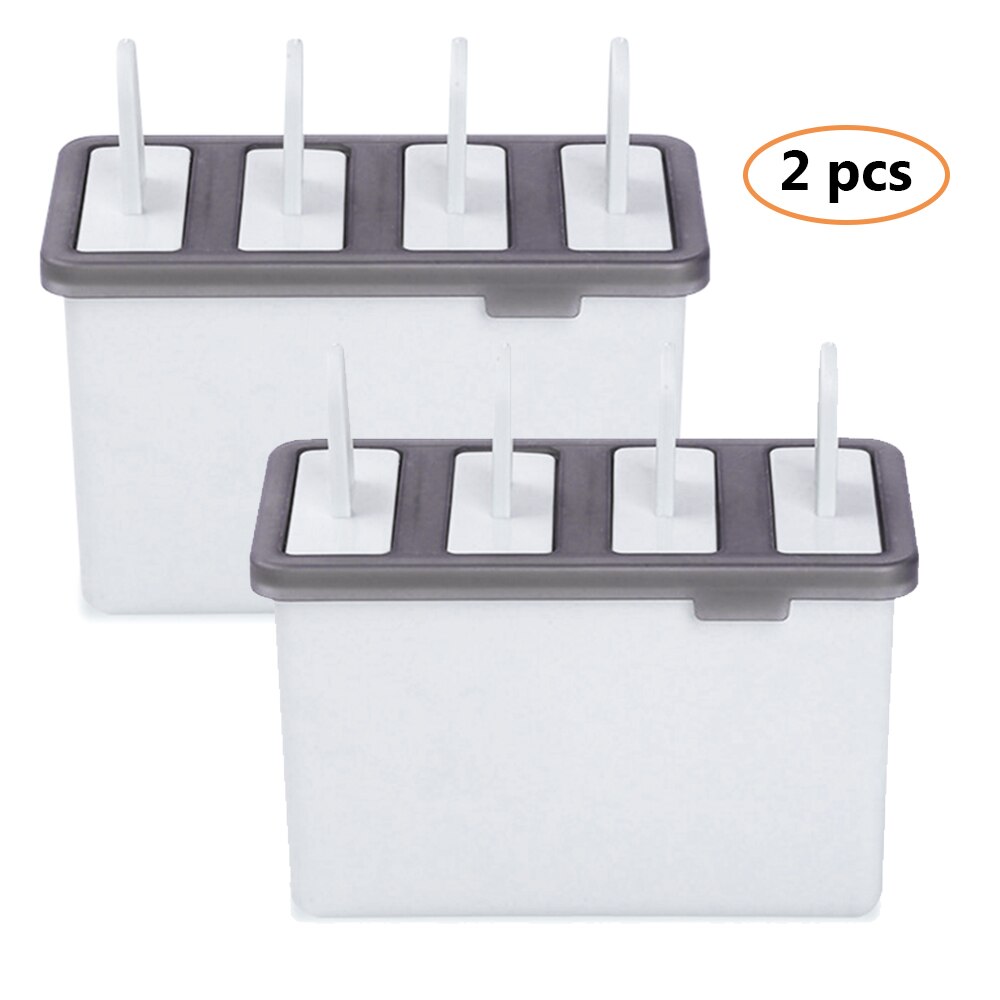 Molde para hacer helados, utensilio de cocina para descongelar, rápido y práctico, puede añadir agua, DIY: 2pcs white