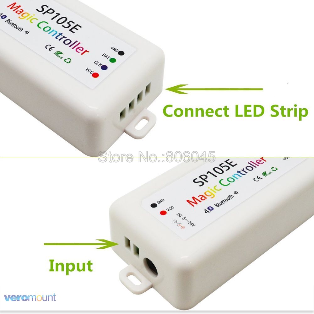 WS2812B WS2811 Led Controller SP105E Bluetooth App Control Apply for WS2812 WS2811 SK6812 RGBIC Led Lights DC5-24V Magic Color