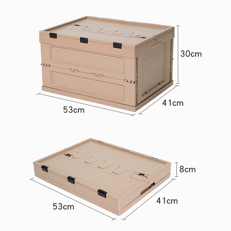 60L Large Capacity Folding Storage Box Outdoor Camping Folding Folding Furniture Collapsible Car Trunk Car Food Container