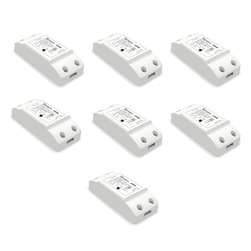10PCS Sonoff Basic R2 Smart Home WiFi Wireless Remote Switch Module For Apple Android APP For ITEAD EWeLink APP Control: 7PCS