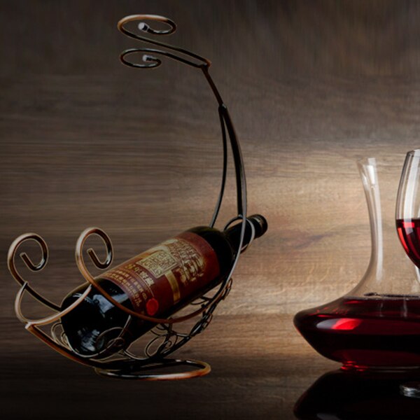 Estante porta botellas de vino Retro, soporte para copas de cristal, estante colgante para copas de vino