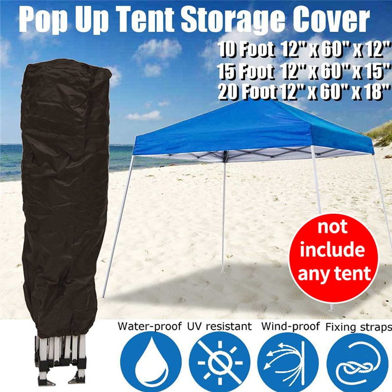 Outdoor Tent Storage Shade Cover Protector Cover Waterproof Dustproof Suitable For Pop-up Canopy Tent With Adjustable Rope